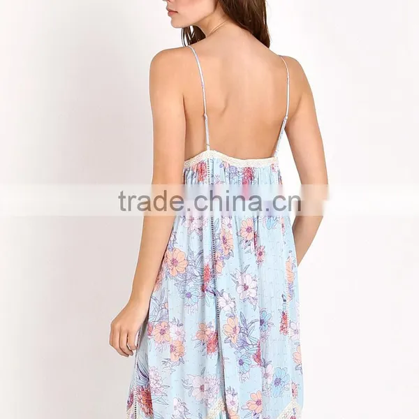 Free Size Flowy Crepe Boho Lace Floral Women Printed Relaxed Fit Maxi Dress photo-6