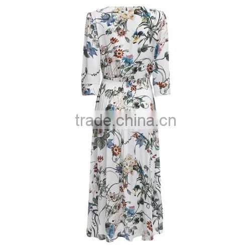 2017 High Waist One-piece Dress Big Pendulum Type Fashion Dress photo-5