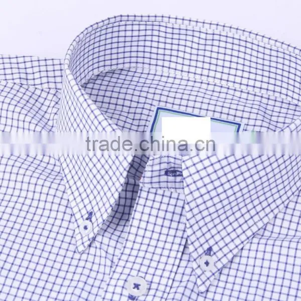 2017 Men's Long Sleeve Checked Casual Shirt Wholesale photo-4