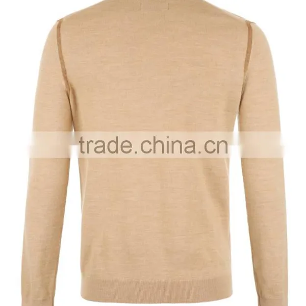 Men's Formal V-neck Plain School Uniform Pullover Sweater With Custom Wholesale photo-3