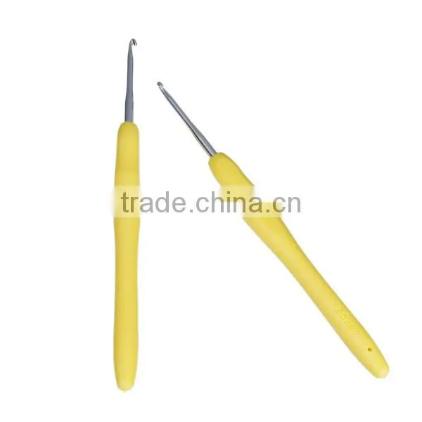 High Quality Custom Yellow 2.5mm 13.7cm TPR Aluminum Crochet Hooks photo-3