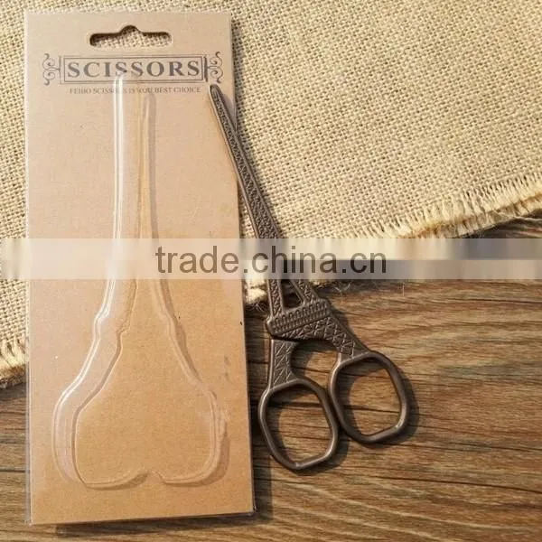 Antique Zakka Bronze Scissor Vintage Eiffel Design Scissor Lace Scissor photo-2