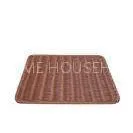 Handmade Poly Rattan Mat / Square Rattan Placemats For Supermarket