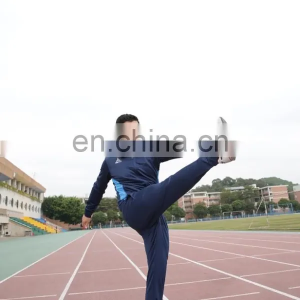 Healy Sportswear Training Sets Soccer Football Navy Blue Tracksuit Slim Men photo-5