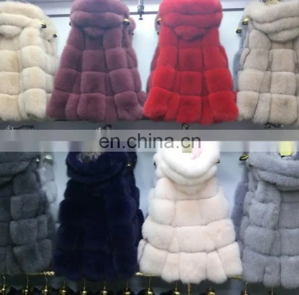 Russian Style Fox Fur Vest With Hat Real Fox Fur Gilet For Women photo-5