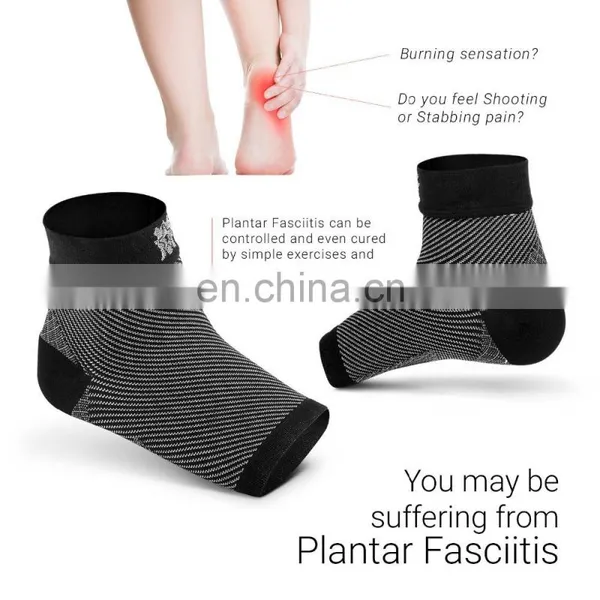 Copper Compression Recovery Foot Sleeves Plantar Fasciitis Support Socks#YLW-03 photo-3