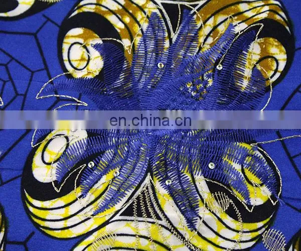 2016 African Style Beautiful Design High Quality Wax Mix Guipure With Speical Wax for Makring Clothe photo-4