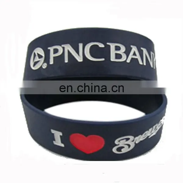 1 Inch Orange Silicon Engraved Wristbands photo-2