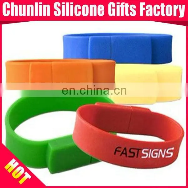 The Newest USB Flash Silicone Bracelet With Imprint Logo as Companies Gifts , photo-4