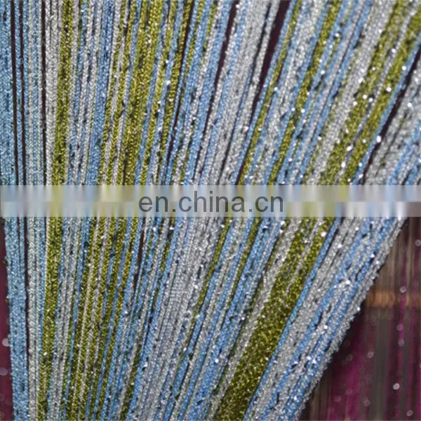Shimmering String Curtain With Silver Yarn for Glass Doors photo-5