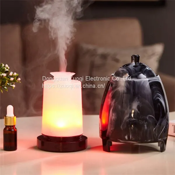 Zuoqi colorful led light Resin material essential oil humidifier ultrasonic air oil diffuser