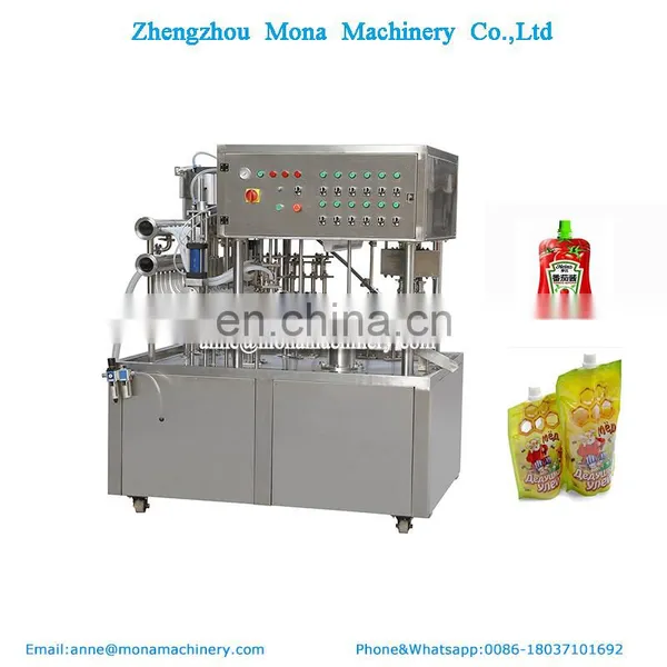 Stainless Steel Jelly Rotary Tea,Liquid Spout Pouch/Stand-up Bag Filling Packaging Machine Price photo-3