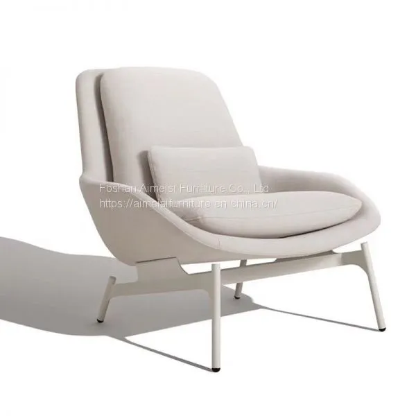 Modern Classic Outdoor Armchair Living Room Fabric Lounge Chair photo-5