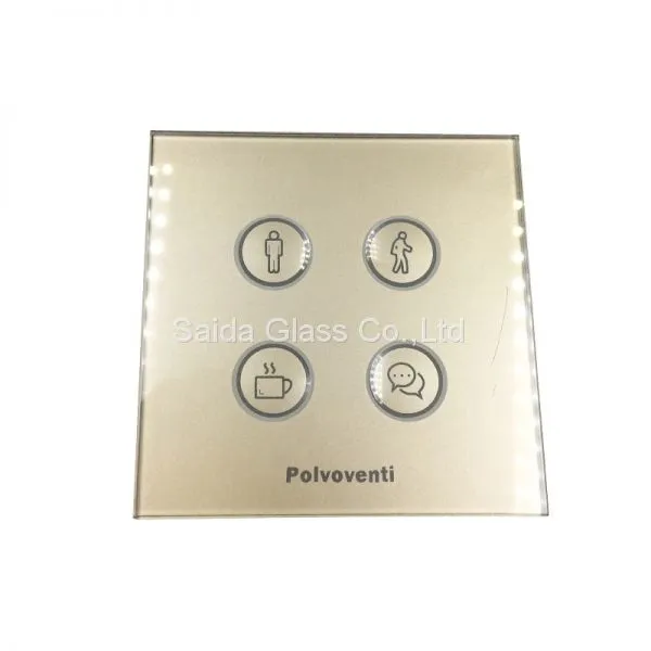 Customised Float Glass Concave Push Button Toughened Glass for Smart Switch