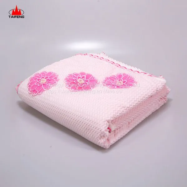 New Born Woven Baby Shawl Cotton Cellular Blanket Pram Crib Blanket