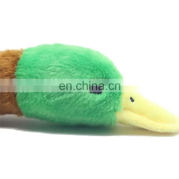 Eco-Friendly Animal Shaped Wind Duck Flippers String Pet Squeaky Plush Toy for Dog photo-5