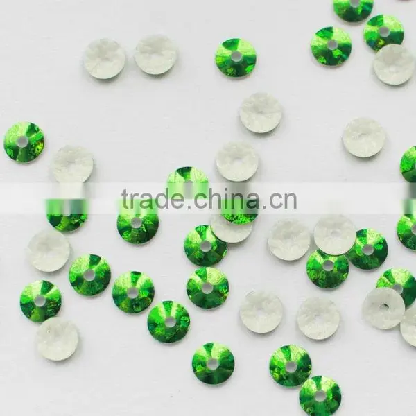 Green 2mm 3mm 4mm 5mm 6mm Loose Sequins Hot Fix,loose Hotfix Sequins for Heat Transfer Motif Design