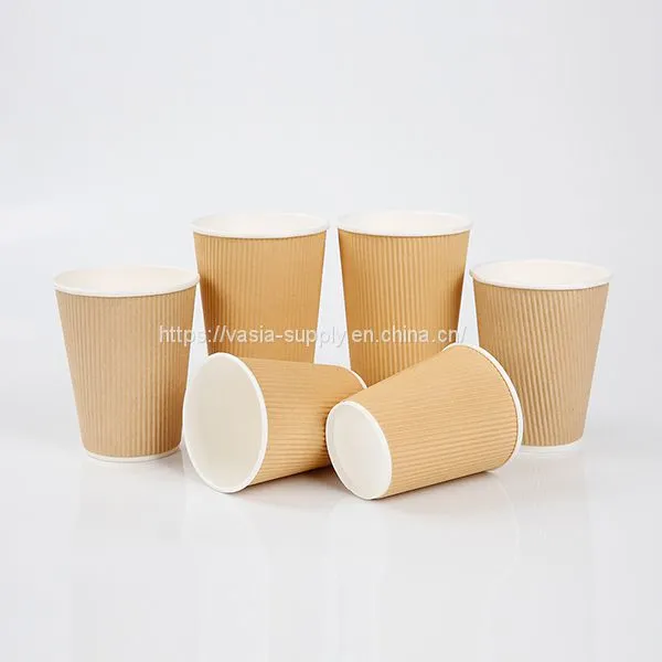 Ripple Hot Cups Beverage Paper Cups Disposable Coffee Cups With Lids for Takeaway Drinks photo-3