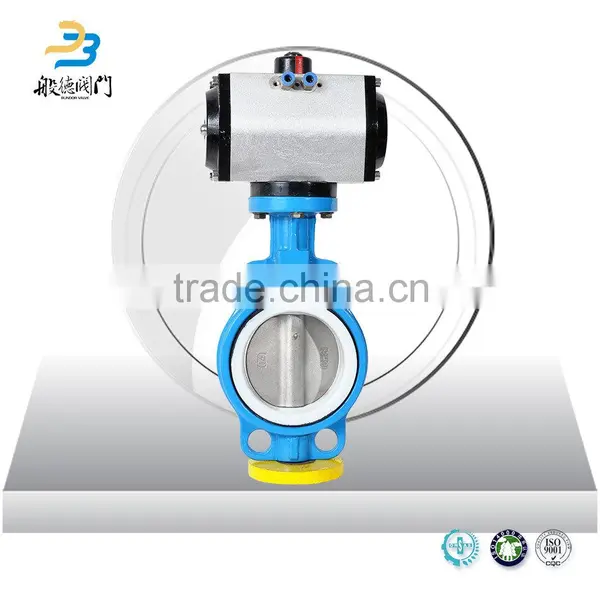 DN40-800 Cast Iron Wafer Connection Pneumatic Butterfly Valve With Prices photo-4