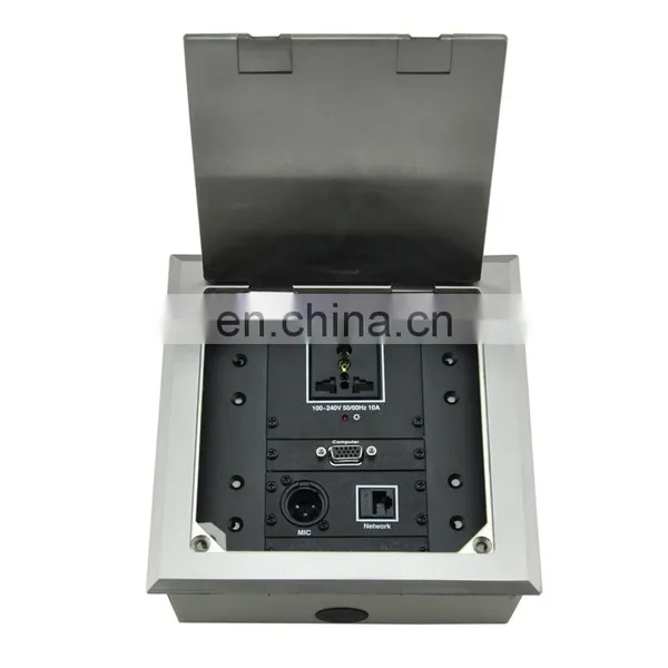 Brush RJ45 Flush Multimedia Pop-Up Usb Charger Floor Socket Box photo-4