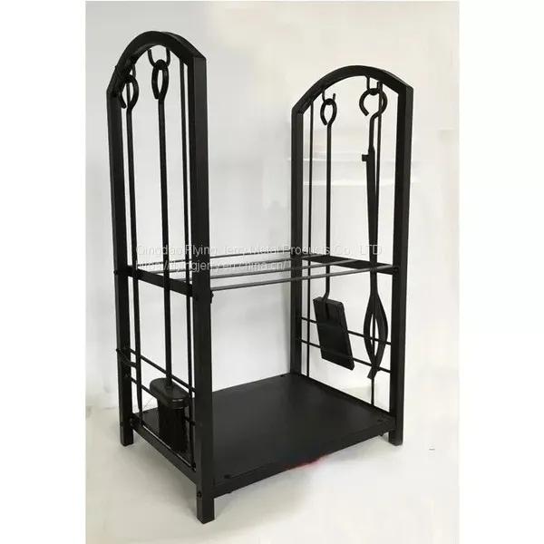 Fireplace Tools Set With 4 Fireplace Accessories Holds a Great Amount of Wood Fireside Logs Sturdy Firewood Rack