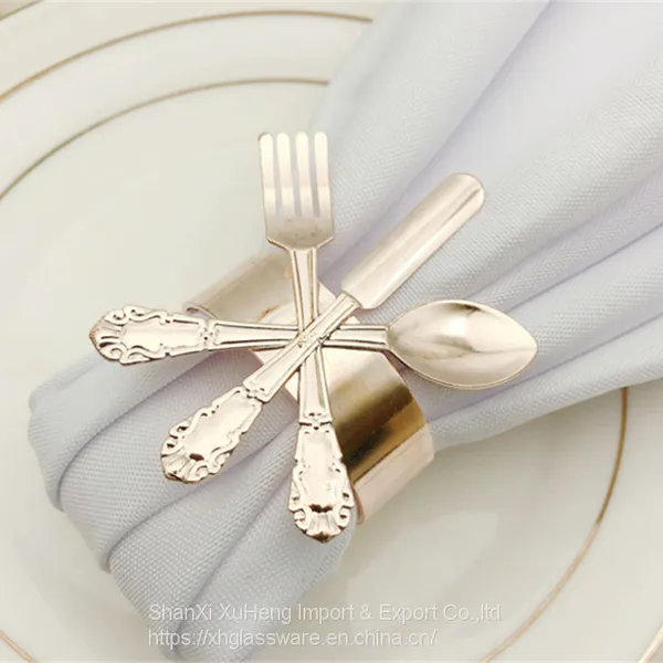 Popular Wholesale Cutlery Designed Napkin Rings for Holiday Party Dinner Wedding photo-4