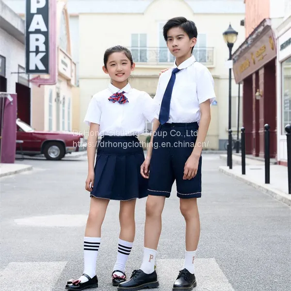 2023 New School Uniforms Children Summer Polo Shirt