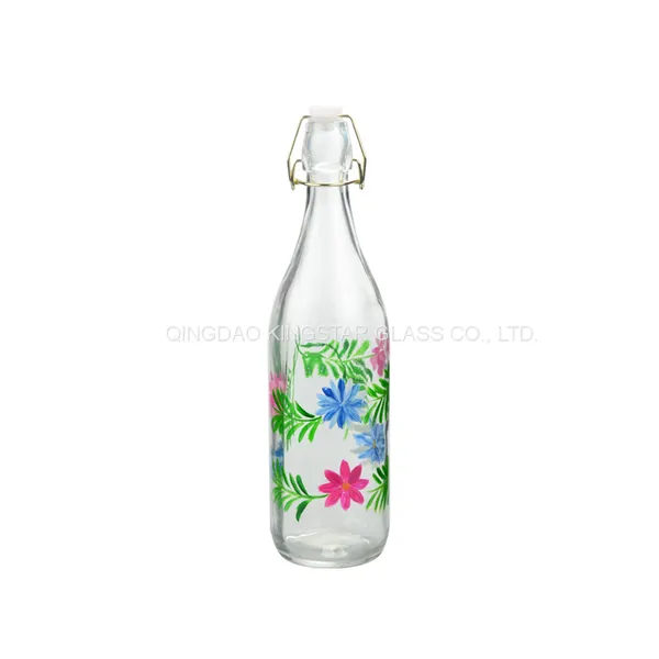 Clear Glass Milk Bottle photo-5