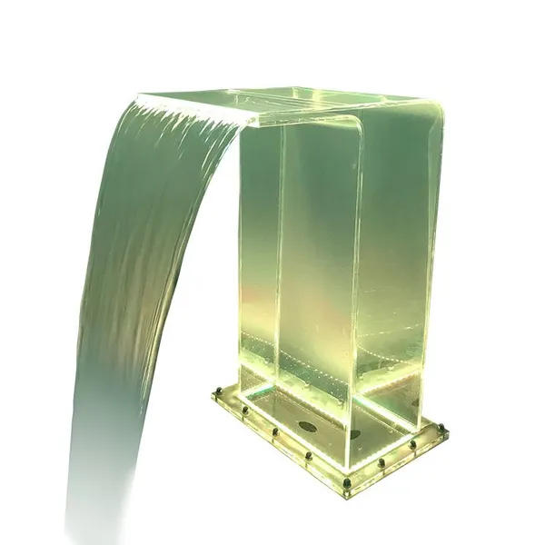 SPA Equipment Transparent RGB Led Light Water Curtain Swimming Pool Acrylic Fountains Jet Waterfall photo-3
