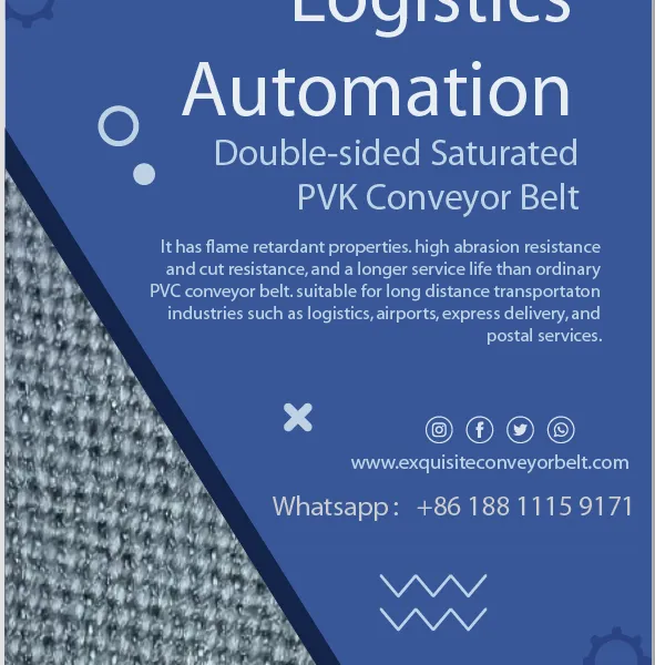 Double-sided Saturated PVK Paste PVK Conveyor Belts