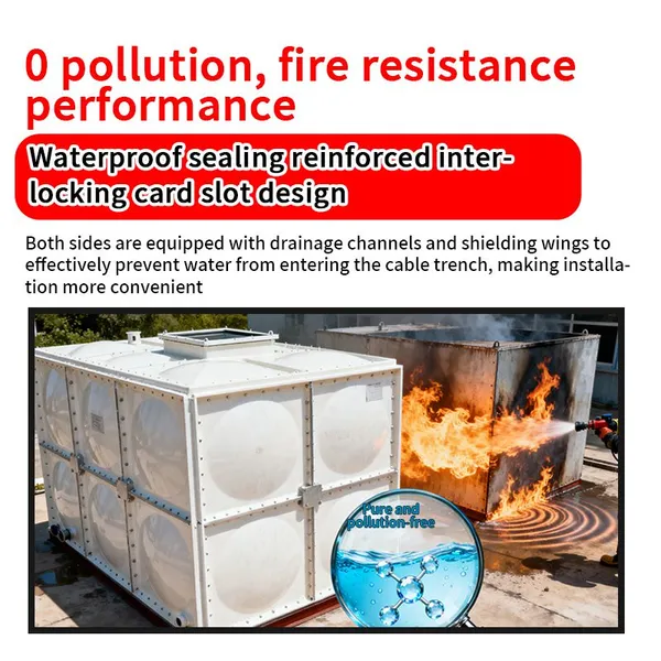 SMC FRP Modular Water Tank Corrosion Resistant Assembled Fiberglass Drinking Water Storage Tank photo-5