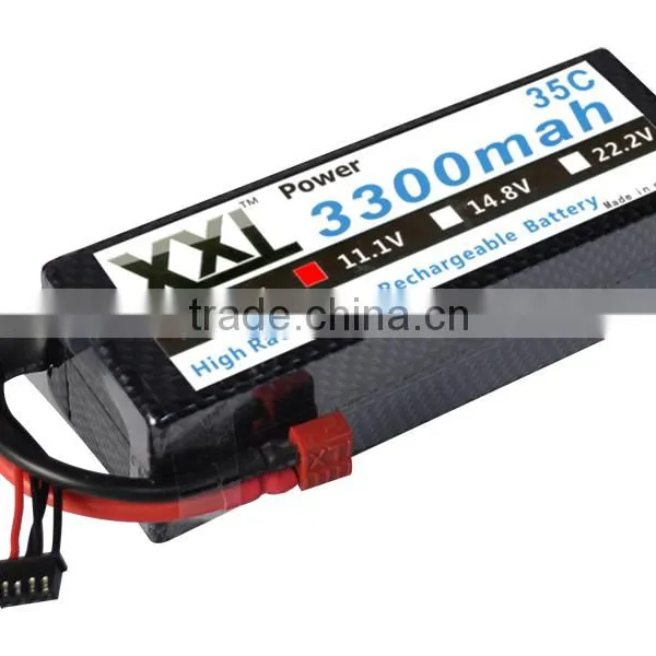 XXL 3S High Rate Lipo Battery 3300mah 11.1V for rc Car Helicopter photo-4
