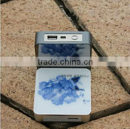 LCD Digital Display 6600mah Polymer Cell Aviation Aluminum Power Bank With HD Advertising Potable Cell Phone Charger
