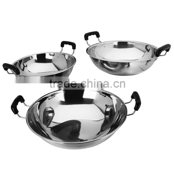 High Quality Stainless Steel Frying Pan With Double Handle photo-2