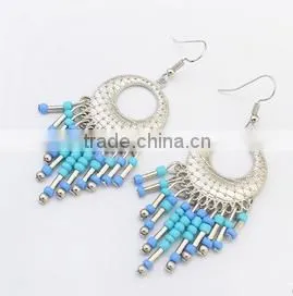Cheap China Beautiful Handmade Light Bead Tassel Earrings photo-2