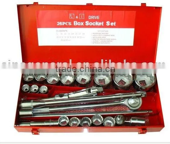 3/4" 1" drive 26pcs auto apare part socket tool set