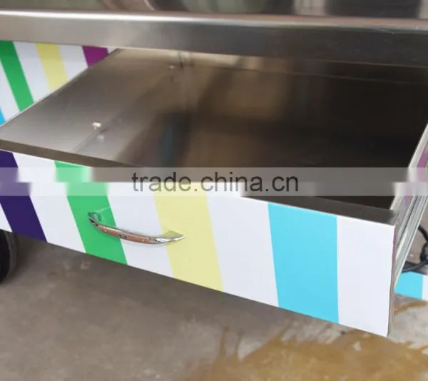 European Quality, Chinese Price Steaming Cart Hand Push Ice Cream Cart Portable Carts photo-3