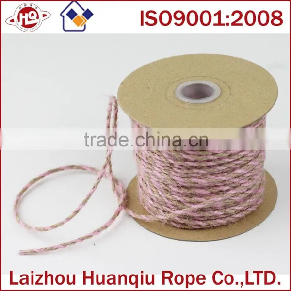 2.5mm 2 Ply Twisted Ivory and Natural Jute Twine 25yard photo-3