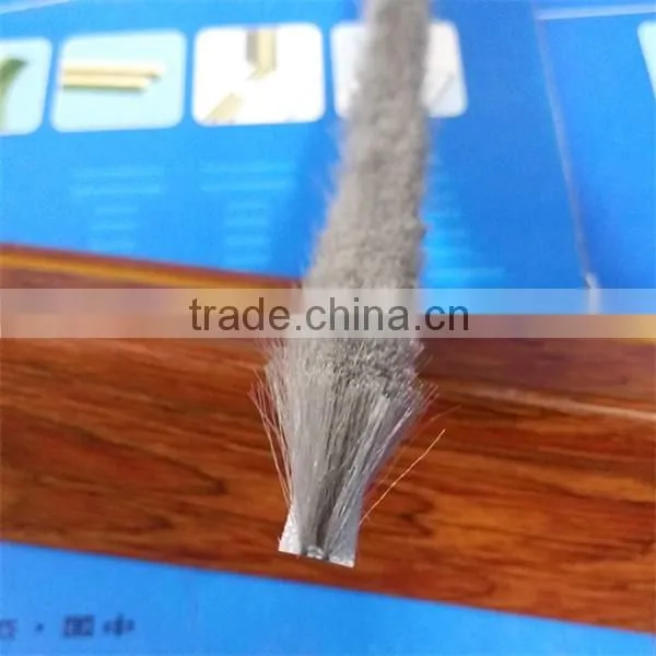 All Kind of Plastic Silicon Wool Pile Mohair Weather Strip With Fin
