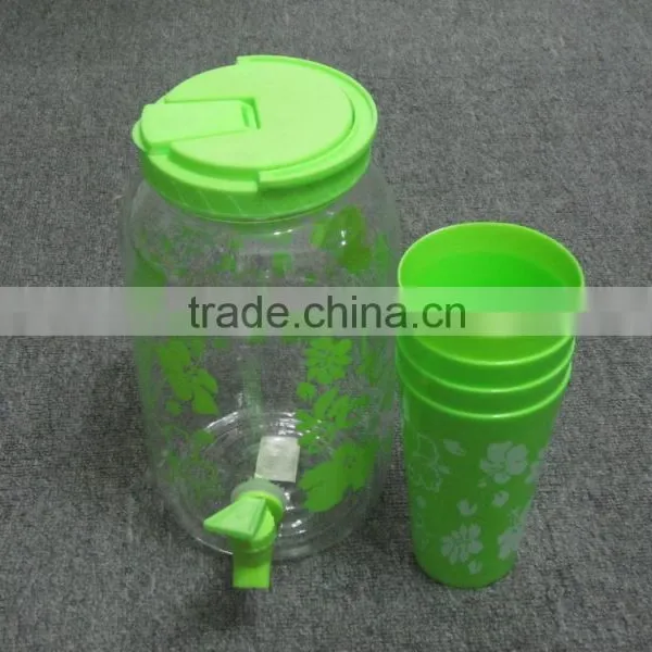 2015 Hot Selling Camping Juice Dispenser With Tumbler BPA FREE Jar PET Juice Jar With Tumblers photo-2