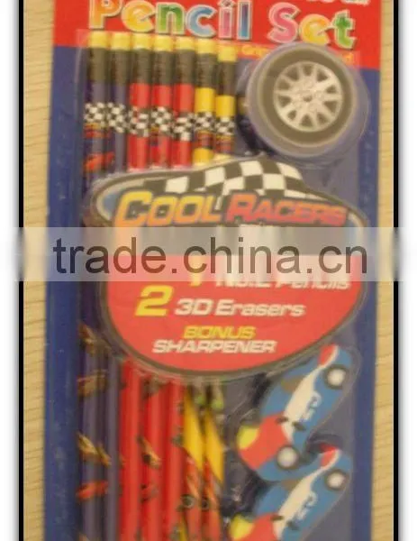 2015 new stationery car 10pcs school set