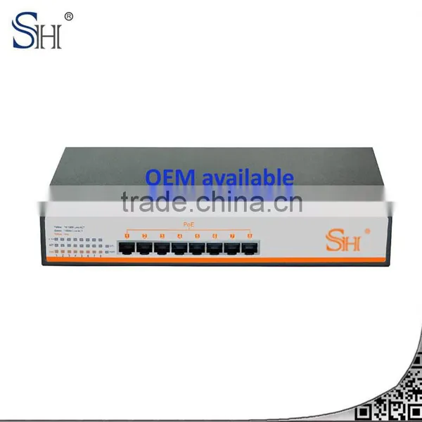 8 Port 10/100/1000M IEEE802.3af Security CCTV PoE Switch photo-2