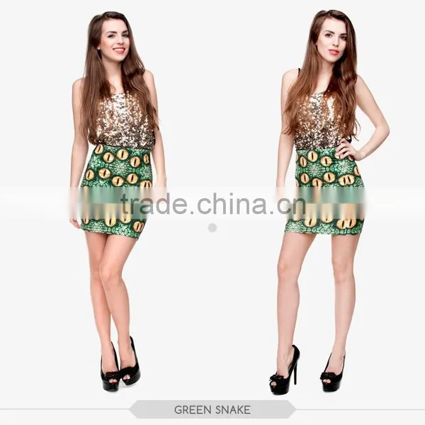 Women Fashion Summer Sexy Girls Tight Slim Mini Skirt High Quality 3d Digital Full Print Custom Hot Sale Tube Stretchy Skirt photo-2