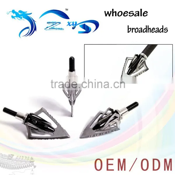 Broadheads 100 Grain 6 Sharp blades for Compound Bow and Crossbow Fighter Toothed blade z-539