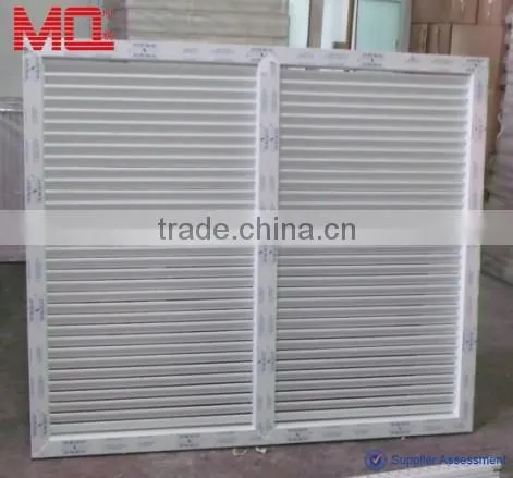 White Upc Louver Window , Pvc Louver Casement Window