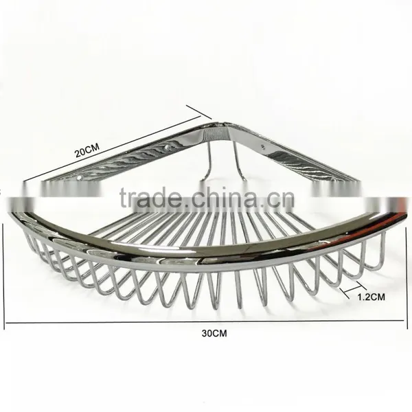 Chrome Wall Mounted Bathroom Shelves Corner Shower Caddy Storage Organizer Cosmetic Basket Shelf Accessories photo-3
