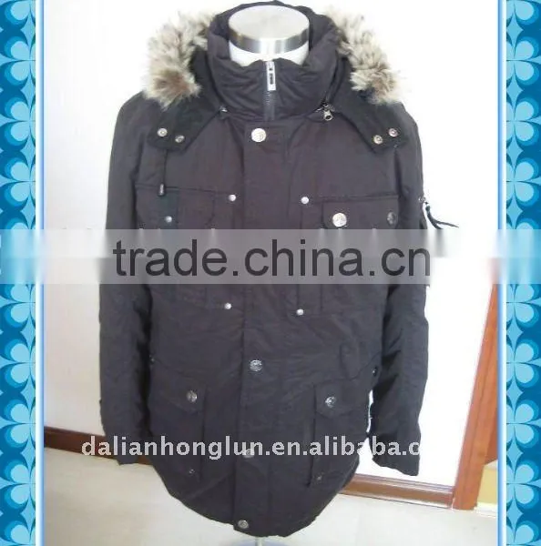 2014 Men Jacket With Sheep Fur and Down Filling