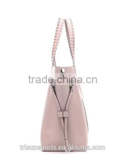 Fashion Girls Pink Leather Hand Bag for Work photo-2