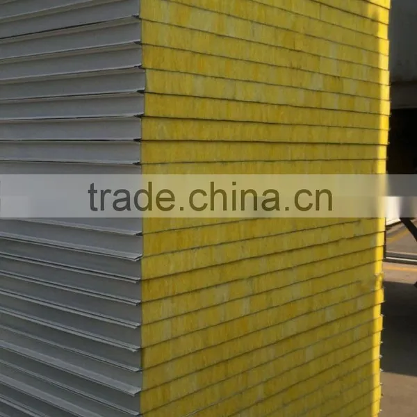 Fireproof and Insulated Metal Faced Fiber Glass Wool Sandwich Panel for Wall Board Quality Choice photo-5
