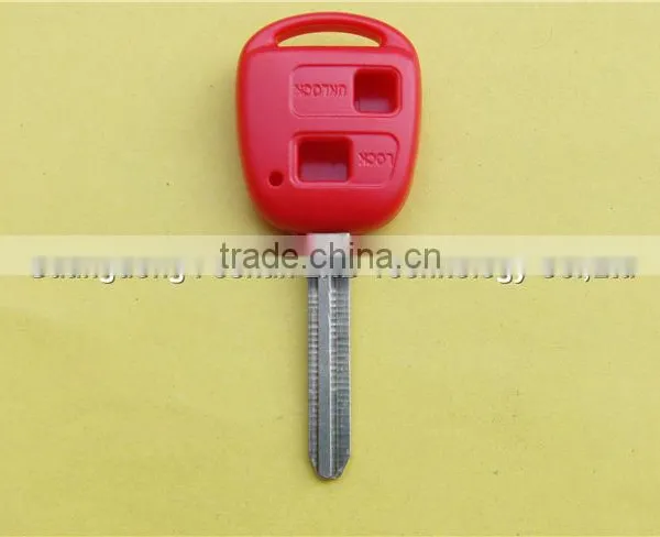 Colorful Cover Blue Red Pink Yellow 2 BTN Remote Car Key Blanks for Toyota RAV4 Replacement photo-3